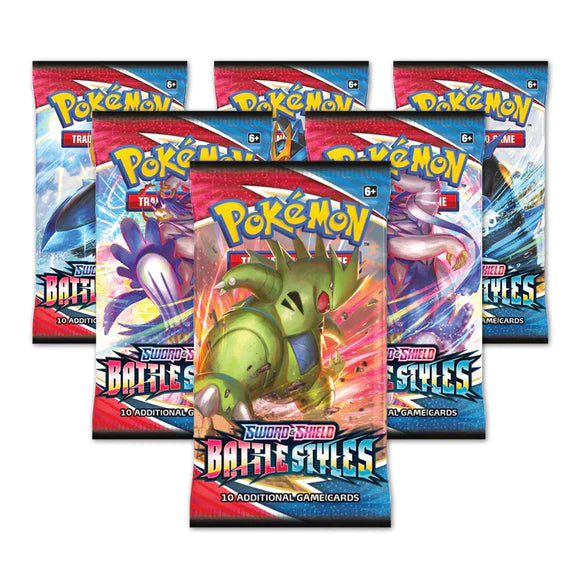 Pokémon TCG: Sword & Shield-Battle Styles 6 Booster Pack Bundle